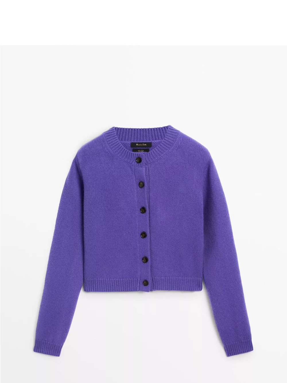 Massimo Dutti cropped 100% wool cardigan size medium